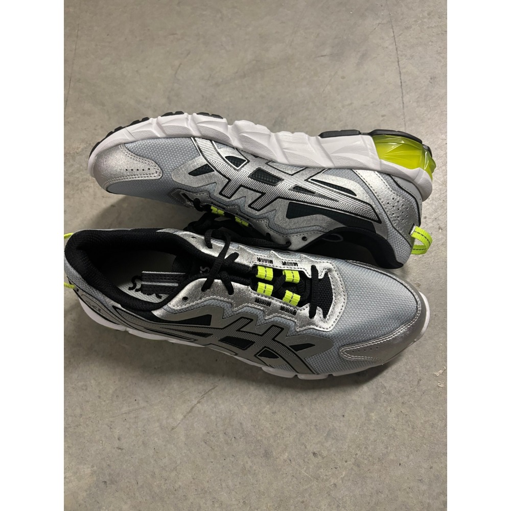 Asics Gel-Quantum 90 Silver Black Lime Green Running Shoes 1201A064 Mens 8.5